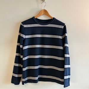 Blue & Grey Stripe Cotton Sweater Men’s XS